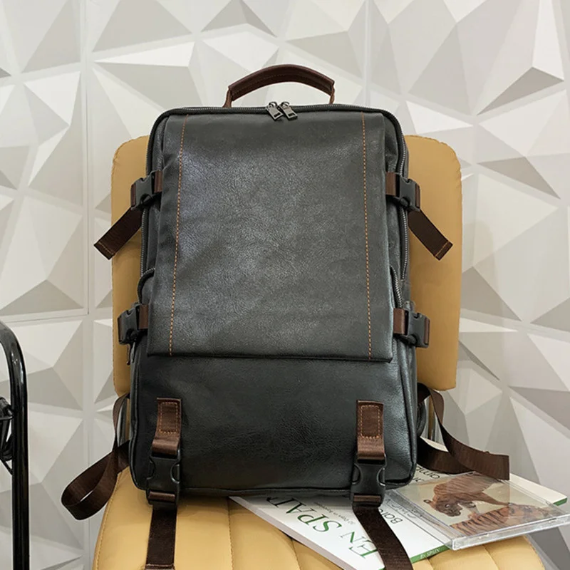 Flip Vintage Men Women Backpack PU Leather Travel Large Capacity School Bag For Teenager Male Business Laptop
Flip Vintage Men Women Backpack PU Leather Travel Large Capacity School Bag For Teenager Male Business Laptop