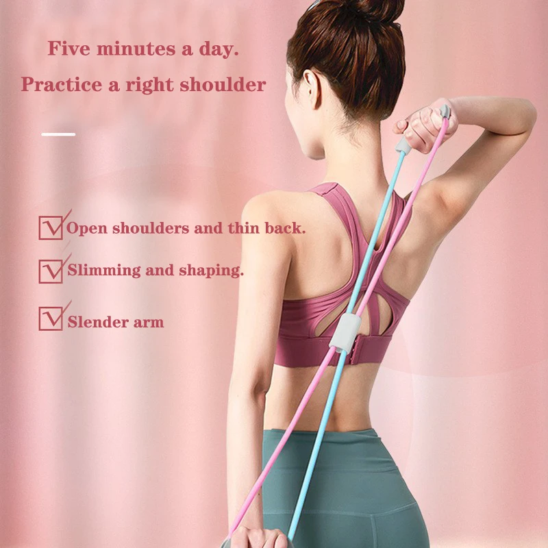 Figure 8 puller,rope, female, open shoulder to practice back, tension belt, yoga, fitness equipment,Pilates,Slimming shaping
Figure 8 puller,rope, female, open shoulder to practice back, tension belt, yoga, fitness equipment,Pilates,Slimming shaping