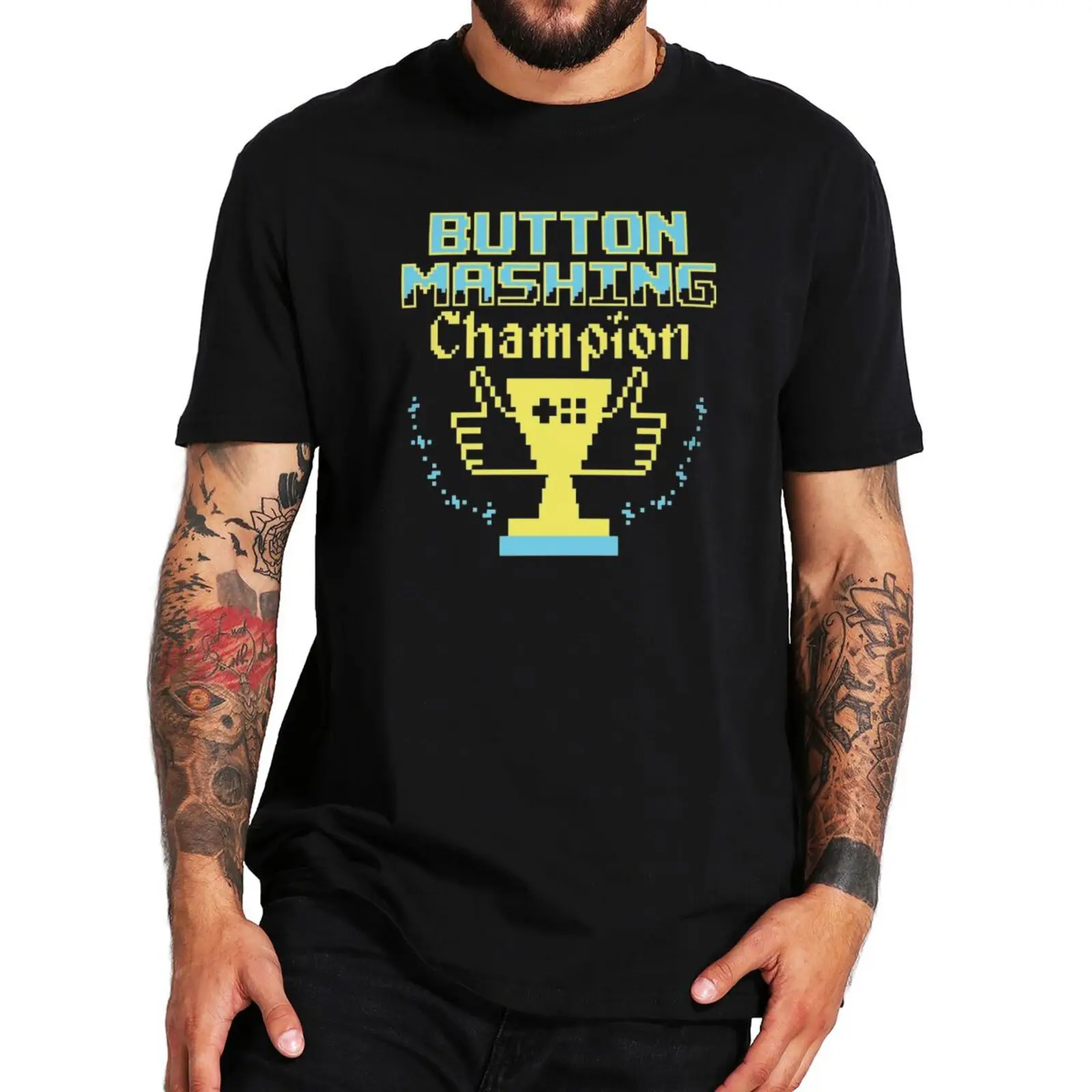 Button Mashing Champion T Shirt Funny Pixel Gaming Essential Men's Oversize Tshirts For Video Game Lovers 100% Cotton
Button Mashing Champion T Shirt Funny Pixel Gaming Essential Men's Oversize Tshirts For Video Game Lovers 100% Cotton
