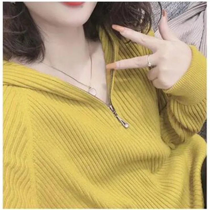 Women's Turtleneck Zippers Fashion Women Sweaters Solid Green Blue Pullover Long Sleeve Casual Knitted Sweater Woman Winter 2023
Women's Turtleneck Zippers Fashion Women Sweaters Solid Green Blue Pullover Long Sleeve Casual Knitted Sweater Woman Winter 2023
