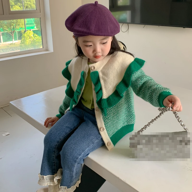 Baby Girls Jacket Sweaters Kids Clothes Autumn Ruffle Lapel Children Knit Coats Fashion Sweater Boys Cardigan Coat
Baby Girls Jacket Sweaters Kids Clothes Autumn Ruffle Lapel Children Knit Coats Fashion Sweater Boys Cardigan Coat