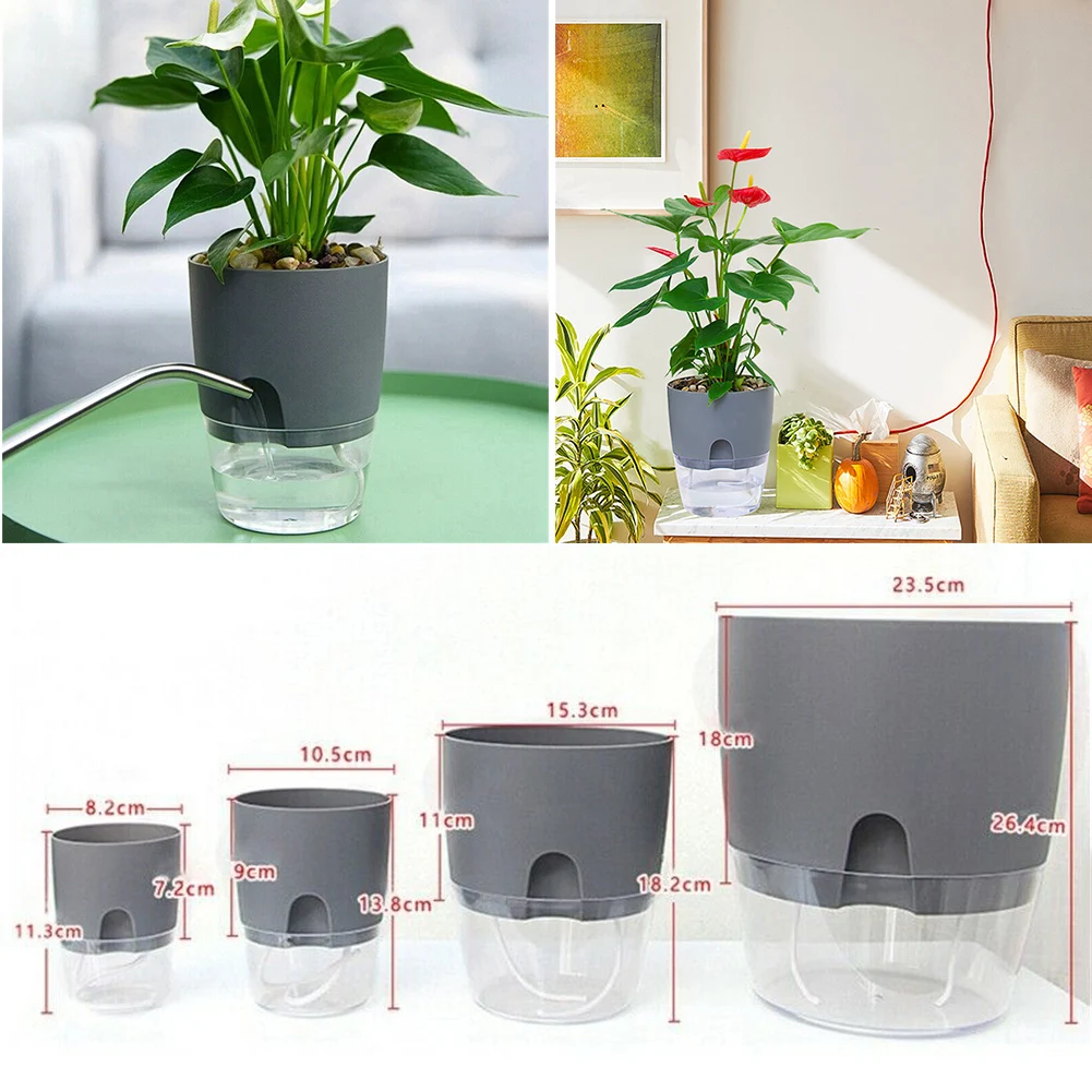 Self Watering Plant Pot 2 Layer Cotton Rope Flower Planter With Water Container Garden Decoration Outdoor Planters For Plants
Self Watering Plant Pot 2 Layer Cotton Rope Flower Planter With Water Container Garden Decoration Outdoor Planters For Plants