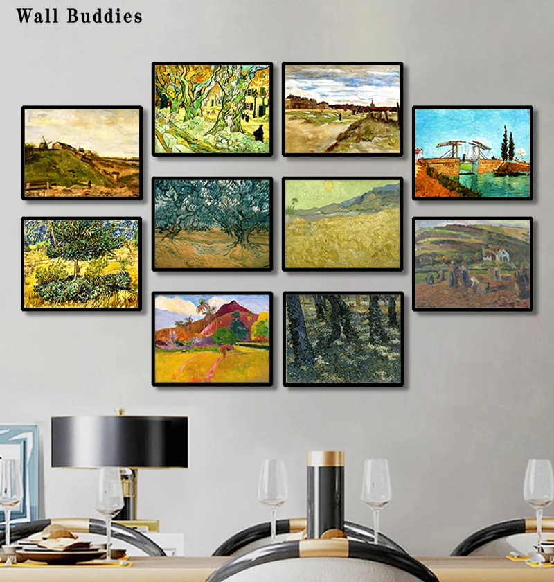 Famous Impressionist Van Gogh Canvas Spray Printing Olive Forest Wheat Harvester Arlang's Tile Bridge Poster Art Wall Decoration
Famous Impressionist Van Gogh Canvas Spray Printing Olive Forest Wheat Harvester Arlang's Tile Bridge Poster Art Wall Decoration