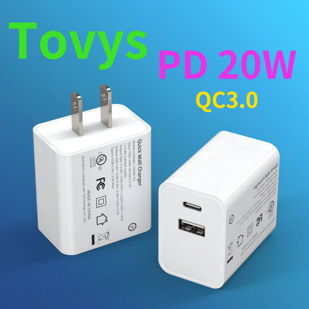 20W PD Charger Type C Fast Charger USB Quick Charge QC3.0 PD Fast Charging for iPhone 13 12 Xs 8 Phone For iPad USB-C
20W PD Charger Type C Fast Charger USB Quick Charge QC3.0 PD Fast Charging for iPhone 13 12 Xs 8 Phone For iPad USB-C