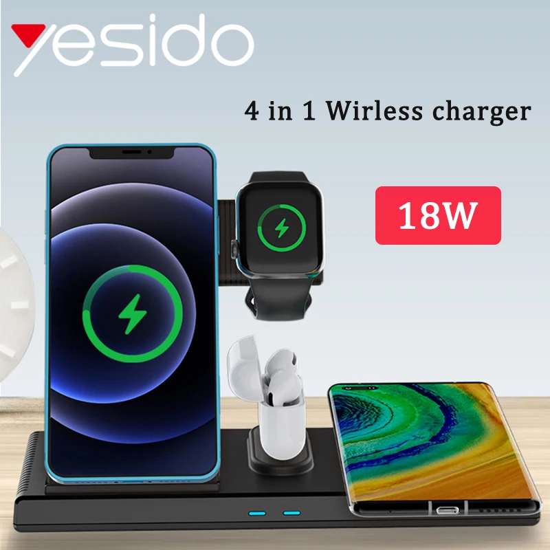 Yesido 15W 3 in 1 Qi Wireless Charger Induction Charging Stand For iPhone 12 X 14 Apple Watch Foldable Charging Dock Station
Yesido 15W 3 in 1 Qi Wireless Charger Induction Charging Stand For iPhone 12 X 14 Apple Watch Foldable Charging Dock Station