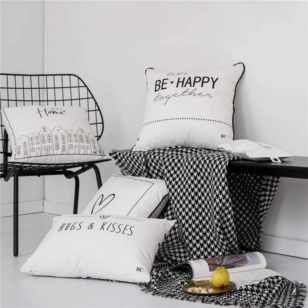 Sofa Living Room Home Decoration Cushion Cover 45x45 35x50cm Nordic Modern Style Cotton Canvas Letter Print Pillow Case
Sofa Living Room Home Decoration Cushion Cover 45x45 35x50cm Nordic Modern Style Cotton Canvas Letter Print Pillow Case