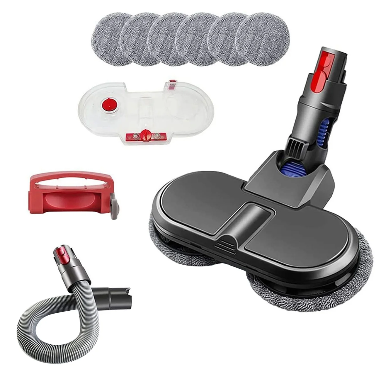 Electric Mop Accessory for Dyson V11 V10 V7 V8,with Removable Water Tank and 6 Washable Mops,Hose and Handle Holder
Electric Mop Accessory for Dyson V11 V10 V7 V8,with Removable Water Tank and 6 Washable Mops,Hose and Handle Holder