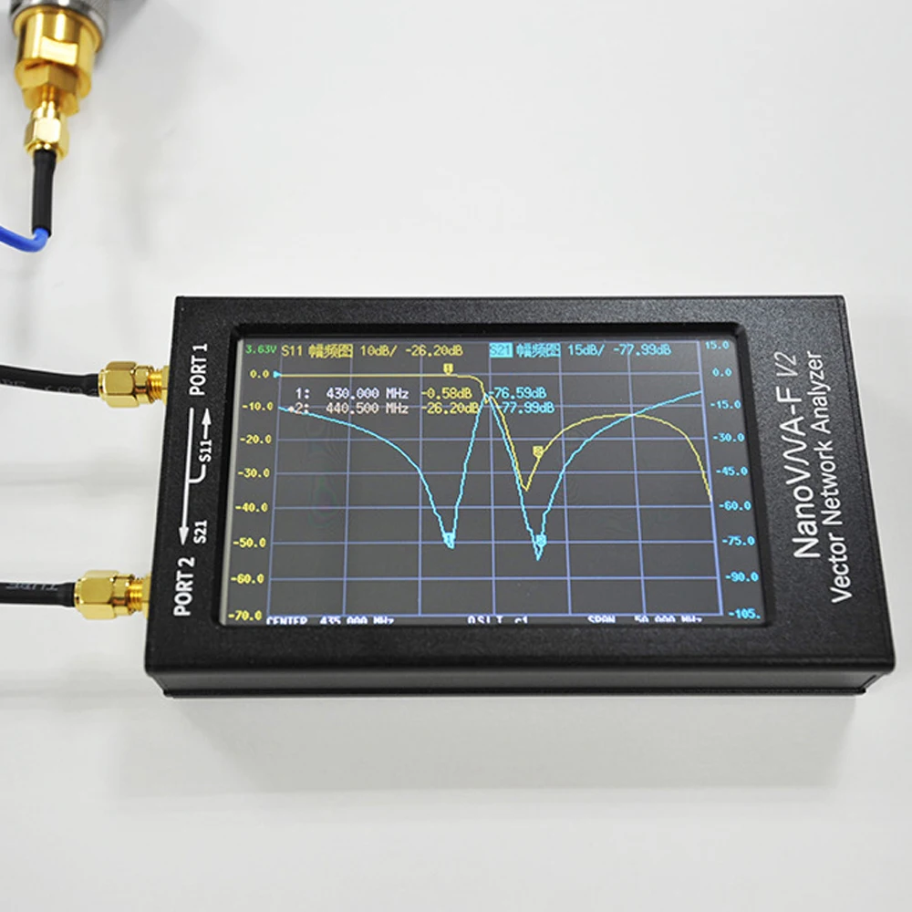 4.3 Inch IPS LCD Display Handheld NanoVNA-F V2 Vector Network Analyzer S-A-A-2 Antenna Spectrum Analyzer Short Wave HF VHF UHF
4.3 Inch IPS LCD Display Handheld NanoVNA-F V2 Vector Network Analyzer S-A-A-2 Antenna Spectrum Analyzer Short Wave HF VHF UHF
