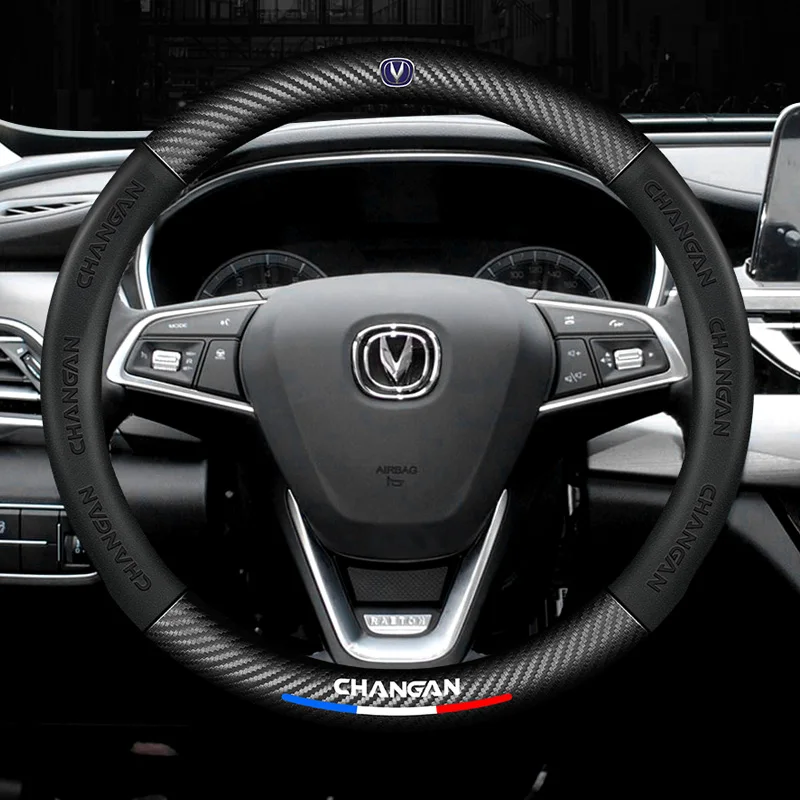 38cm Steering Wheel Cover Leather For Changan CS75 PLUS CS95 CS35 alsvin CS15 CS55 Eado Anti Slip Car Grip Cover Four Seasons
38cm Steering Wheel Cover Leather For Changan CS75 PLUS CS95 CS35 alsvin CS15 CS55 Eado Anti Slip Car Grip Cover Four Seasons