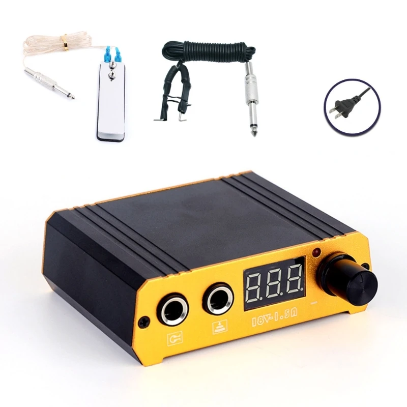 Professional Aluminum Tattoo Power Supply with Foot Pedal and Clip Cord Digital LED Display Adjustable Voltage
Professional Aluminum Tattoo Power Supply with Foot Pedal and Clip Cord Digital LED Display Adjustable Voltage