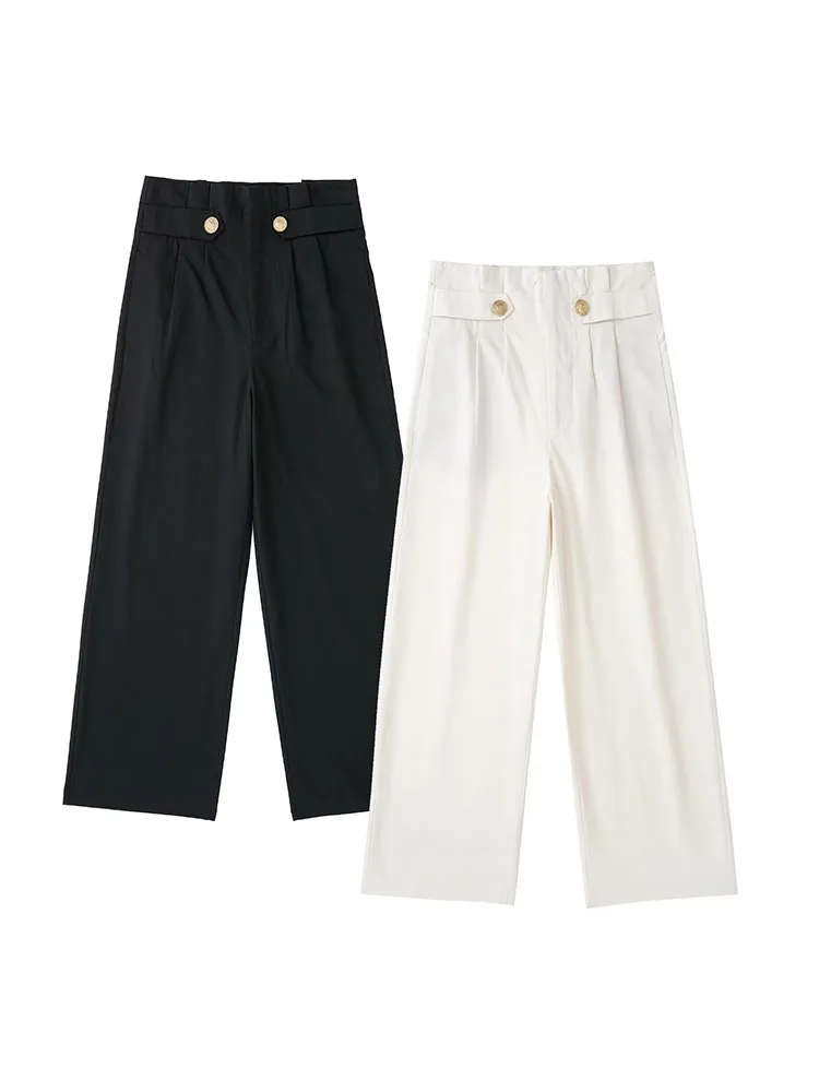 Women 2022 Autumn New leisure Fashion Paper Bag Pants with Trim Strips Vintage High Waist Zipper Fly Female Trousers Mujer
Women 2022 Autumn New leisure Fashion Paper Bag Pants with Trim Strips Vintage High Waist Zipper Fly Female Trousers Mujer