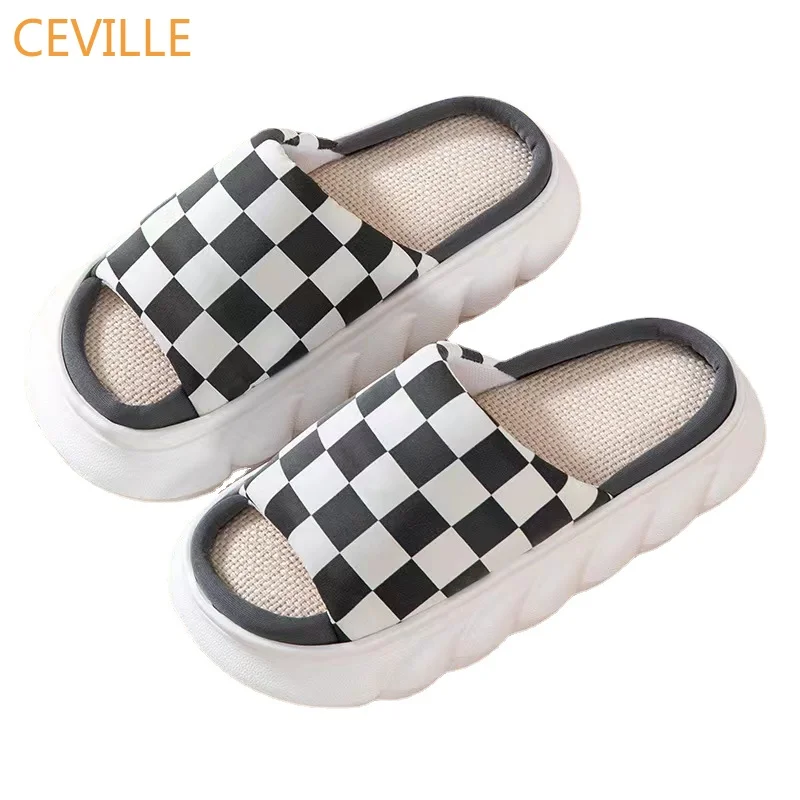 Flax Slippers Women Soft EVA Casual Breathable Indoor Thick Slides Fashion Plaid Quality Designer Spring Summer Shoes Couple New
Flax Slippers Women Soft EVA Casual Breathable Indoor Thick Slides Fashion Plaid Quality Designer Spring Summer Shoes Couple New