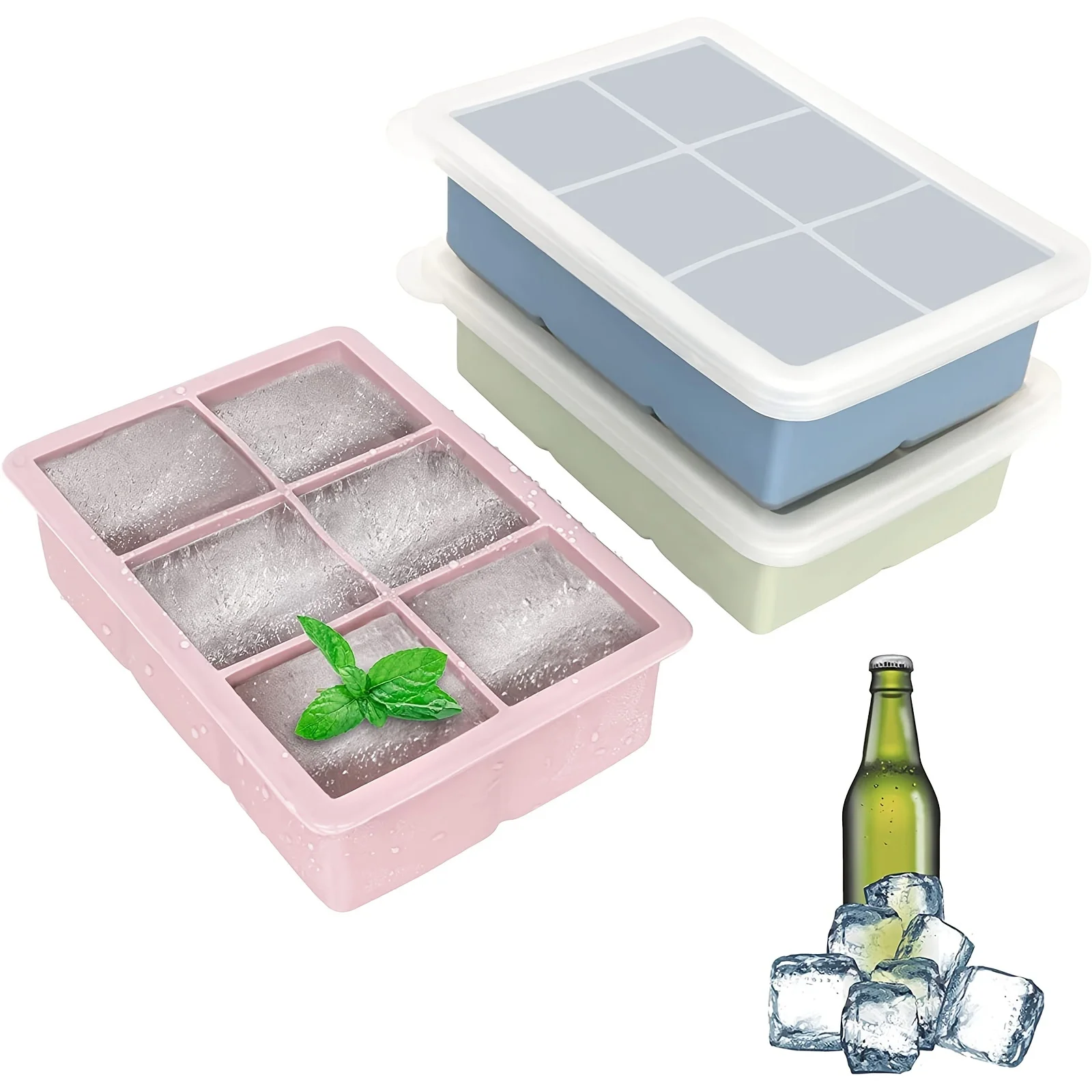 Big Ice Tray Mold Box Large Food Grade Silicone Ice Cube Square Tray Mold Diy Bar Pub Wine Ice Blocks Maker Model
Big Ice Tray Mold Box Large Food Grade Silicone Ice Cube Square Tray Mold Diy Bar Pub Wine Ice Blocks Maker Model