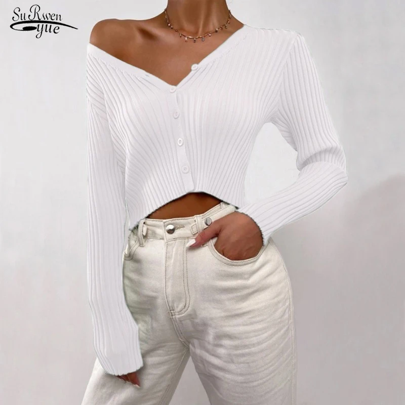 Повседневный трикотажный свитер на пуговицах с V-образным вырезом, пальто, зимняя женская одежда, Осенний однотонный тонкий сексуальный кар...
Повседневный трикотажный свитер на пуговицах с V-образным вырезом, пальто, зимняя женская одежда, Осенний однотонный тонкий сексуальный кар...