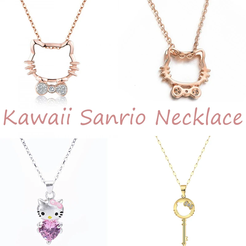 Ожерелье Kawaii Sanrio, милый мультфильм Hello Kt, аниме, бриллиантовое ожерелье, игрушки для девочек, подарки на день рождения 
Ожерелье Kawaii Sanrio, милый мультфильм Hello Kt, аниме, бриллиантовое ожерелье, игрушки для девочек, подарки на день рождения