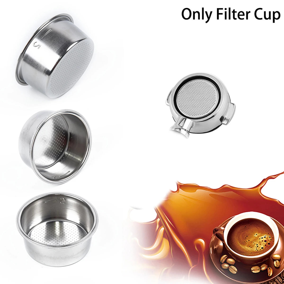 1* Filter Cup Coffee 51mm Non Pressurized Filter Basket For Delonghi Krups 100% Brand New And High Quality
1* Filter Cup Coffee 51mm Non Pressurized Filter Basket For Delonghi Krups 100% Brand New And High Quality