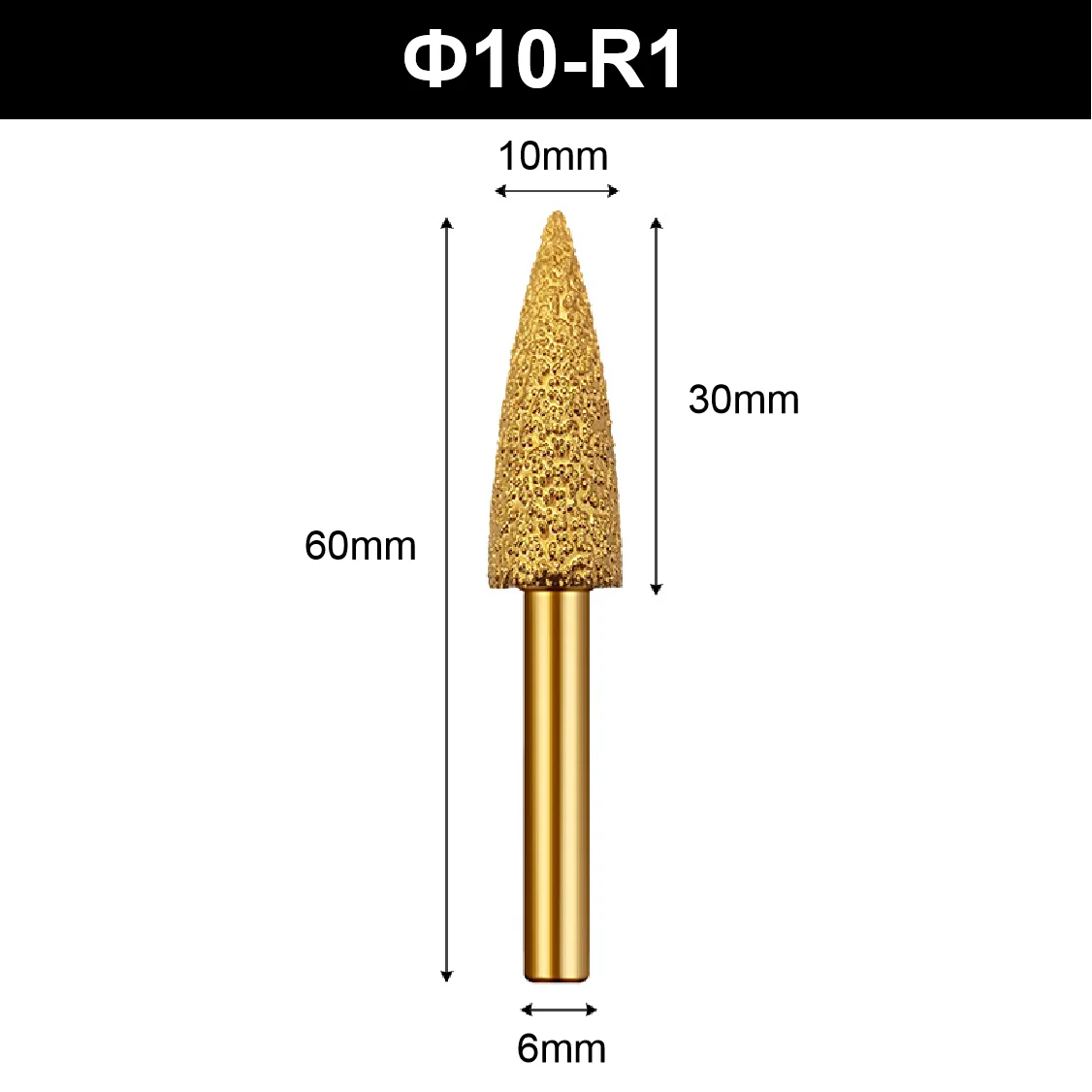 6 мм хвостовик, вакуумная пайка, алмазная головка, шлифовальный роторный напильник для камня, серого чугуна, воздухотиля, железа, стали 
6 мм хвостовик, вакуумная пайка, алмазная головка, шлифовальный роторный напильник для камня, серого чугуна, воздухотиля, железа, стали