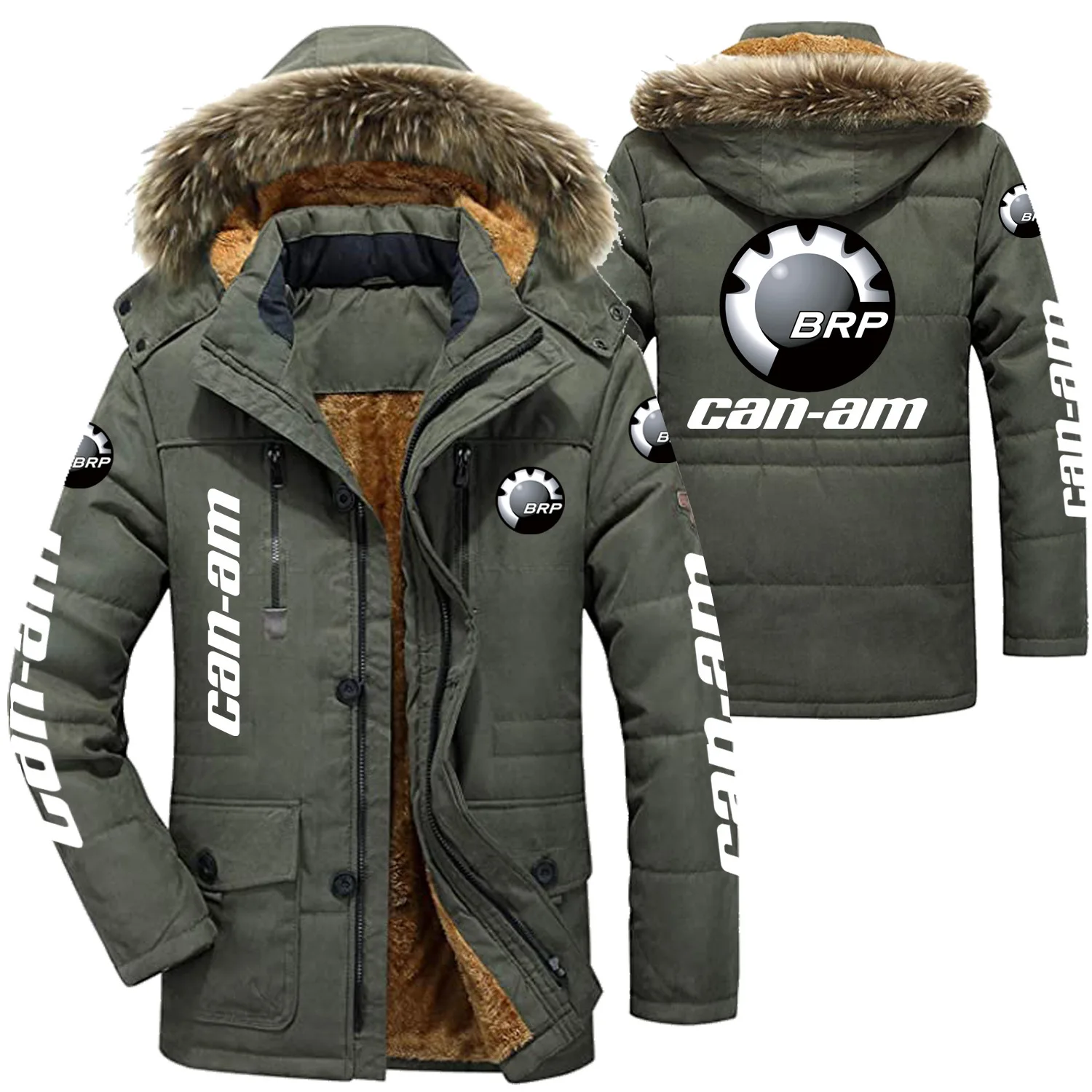 2023 New Autumn Winter Man's Mid-long Style Brp Can-am Logo Cotton-padded Hooded Fleece Long-sleeved Fashion Zipper Coat Jacket
2023 New Autumn Winter Man's Mid-long Style Brp Can-am Logo Cotton-padded Hooded Fleece Long-sleeved Fashion Zipper Coat Jacket