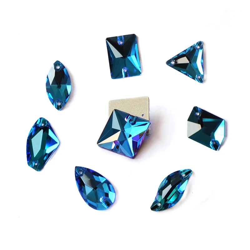 Mixed Shapes Blue Zircon Round Sew On Rhinestones silver back with holes Flatback Sewn on Strass For Garment Decoration 
Mixed Shapes Blue Zircon Round Sew On Rhinestones silver back with holes Flatback Sewn on Strass For Garment Decoration