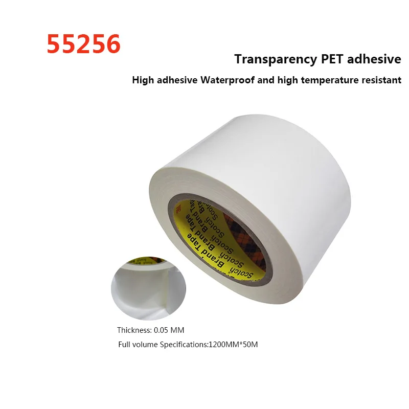 3M 55256 Transparent Double Coated Tape Heat Resistant For Plastic Film Lamination 10MM*55M
3M 55256 Transparent Double Coated Tape Heat Resistant For Plastic Film Lamination 10MM*55M