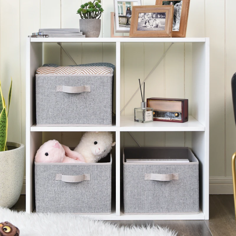 Foldable Fabric Storage Bins with Handle, Collapsible Storage Boxes for Closet&Shelf, 3-Pack, Gray, Large, 12.4"x11.6"x8.1"
Foldable Fabric Storage Bins with Handle, Collapsible Storage Boxes for Closet&Shelf, 3-Pack, Gray, Large, 12.4"x11.6"x8.1"