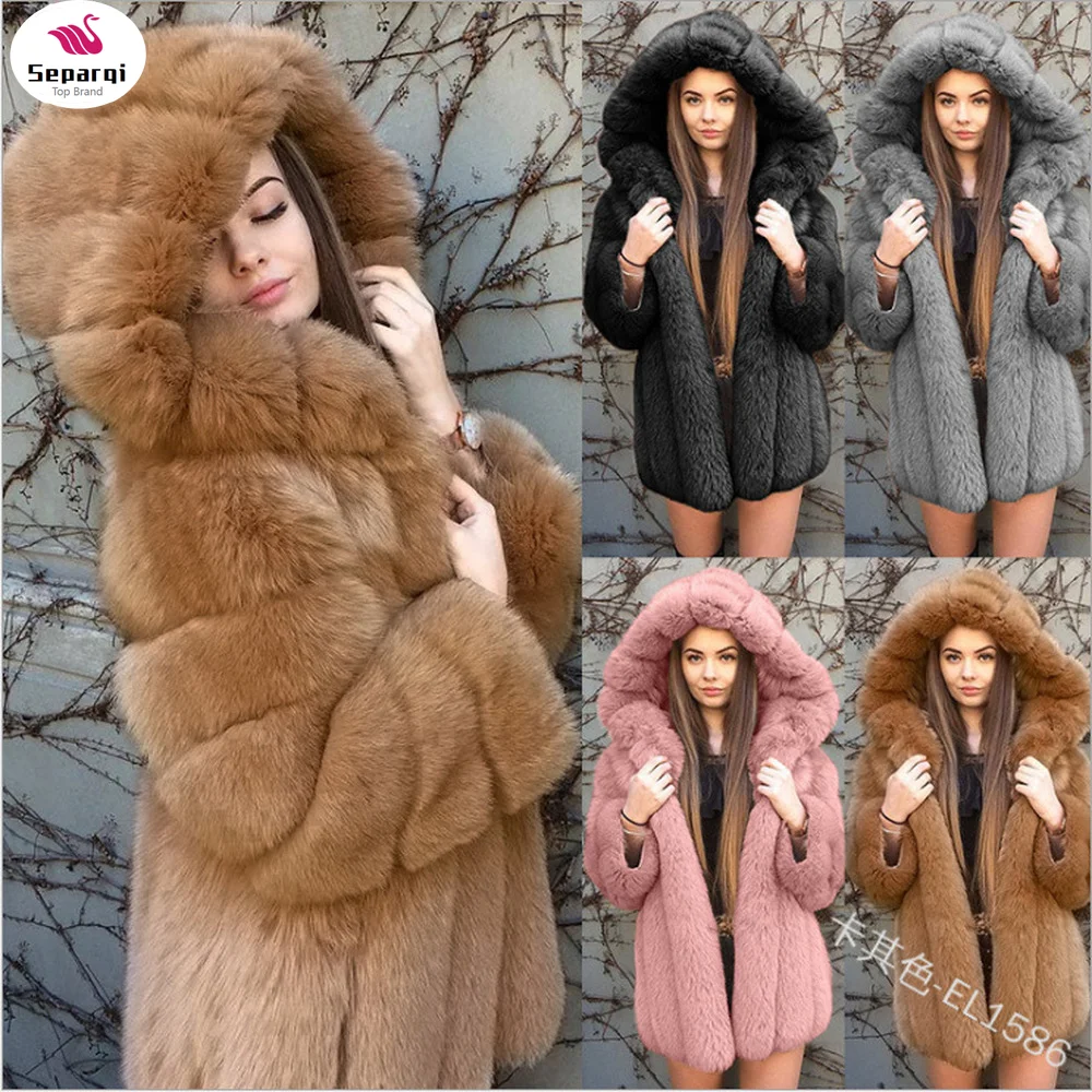 SEPAQI 2023 Newest Fluffy Hooded Faux Fur Coat Women Winter Coats Thick Warm Long Sleeve Fur Jacket Winter Fur Coats
SEPAQI 2023 Newest Fluffy Hooded Faux Fur Coat Women Winter Coats Thick Warm Long Sleeve Fur Jacket Winter Fur Coats