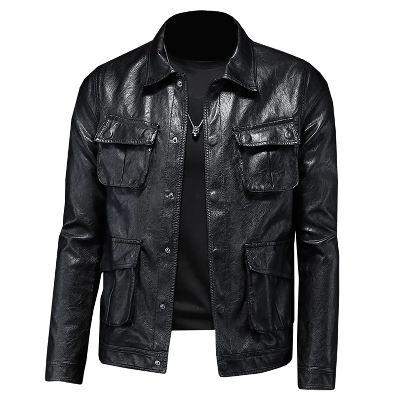 2022 fall/winter new style locomotive leather jacket single-breasted boutique leather jacket men's urban imitation leather Tops
2022 fall/winter new style locomotive leather jacket single-breasted boutique leather jacket men's urban imitation leather Tops