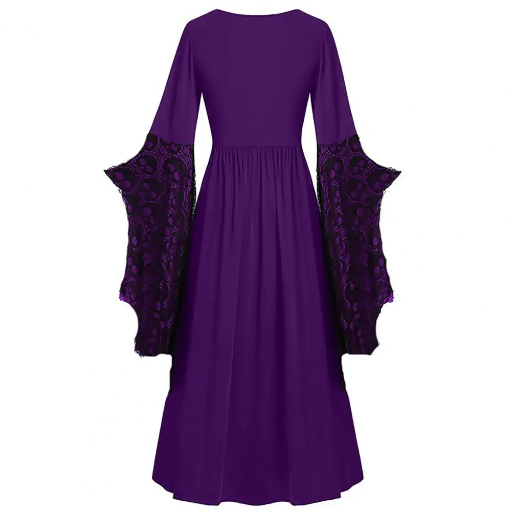 Medieval Dress Lace-Up Vintage Dress Women Gothic Style Cosplay Retro Halloween Dress
Medieval Dress Lace-Up Vintage Dress Women Gothic Style Cosplay Retro Halloween Dress