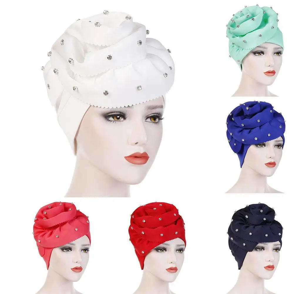 Women Rhinestone Turban Hat Muslim Hijab Headwrap Space Cotton Breathable African Hats Nigerian Turban Islamic Head Scarf
Women Rhinestone Turban Hat Muslim Hijab Headwrap Space Cotton Breathable African Hats Nigerian Turban Islamic Head Scarf