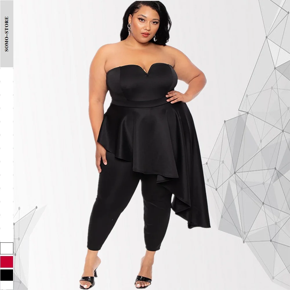 5xl Office Ladies Fashion Plus Size Two Piece Sets Sexy Outfits Irregular Tube Top And Womens Pants Summer Clubwear Wholesale
5xl Office Ladies Fashion Plus Size Two Piece Sets Sexy Outfits Irregular Tube Top And Womens Pants Summer Clubwear Wholesale
