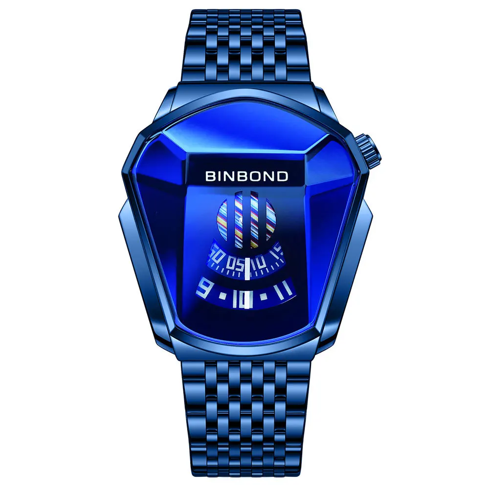 Модные мужские часы Binbond Top большие в стиле мотоцикла деловой стиль