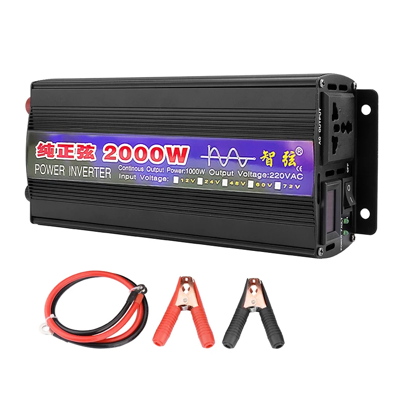 2000W High Power Pure Sine Wave Inverter DC 12V 24V To AC 110V 220V Voltage Transformer Power Converter Solar Car Inverte
2000W High Power Pure Sine Wave Inverter DC 12V 24V To AC 110V 220V Voltage Transformer Power Converter Solar Car Inverte