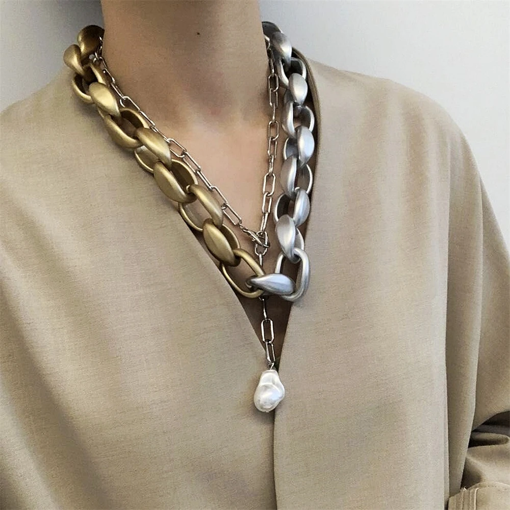 LUOLER Hot Sale Alloy Bohema Exaggerate Thick Necklace For Women Creative Punk Resin Hippop Holiday Fashion Chains Necklace Gift
LUOLER Hot Sale Alloy Bohema Exaggerate Thick Necklace For Women Creative Punk Resin Hippop Holiday Fashion Chains Necklace Gift