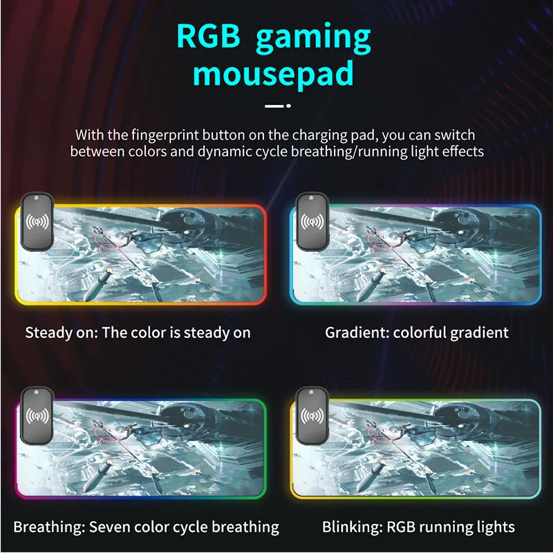Anime series technology style creative luminous mouse pad laptop accessories 4mm thick table pad anti slip game keyboard pad
Anime series technology style creative luminous mouse pad laptop accessories 4mm thick table pad anti slip game keyboard pad