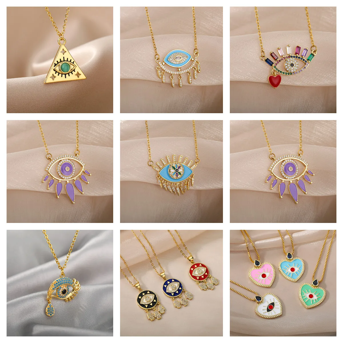 Lucky Eye Pendant Long Chains Evil Blue Eye Necklace For Women Men All-Seeing Eye Collar Necklace Couple Necklace Punk
Lucky Eye Pendant Long Chains Evil Blue Eye Necklace For Women Men All-Seeing Eye Collar Necklace Couple Necklace Punk