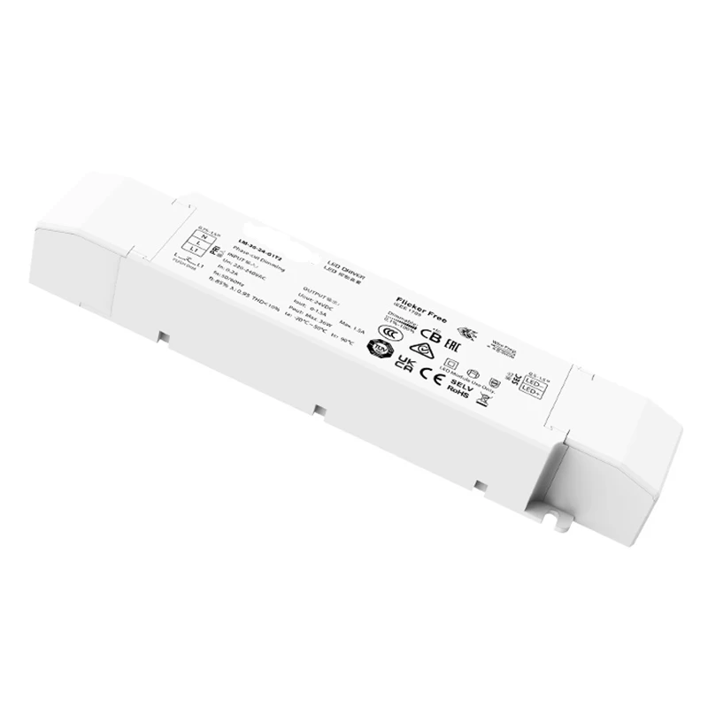

LTECH New Led Triac Dimming Driver 200V-240V Input 36W 24V Output Constant Voltage Dimmable Power Supply Push Dim LM-36-24-G1T2