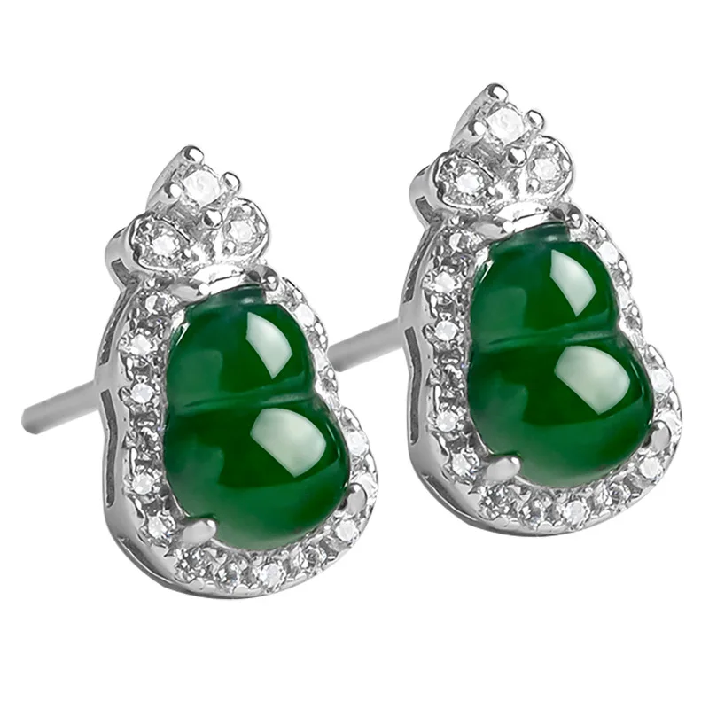 Burmese Jade Gourd Earrings Carved Women Jewelry 925 Silver Ear Studs Gift Green Luxury Amulets Talismans Designer Natural Real
Burmese Jade Gourd Earrings Carved Women Jewelry 925 Silver Ear Studs Gift Green Luxury Amulets Talismans Designer Natural Real