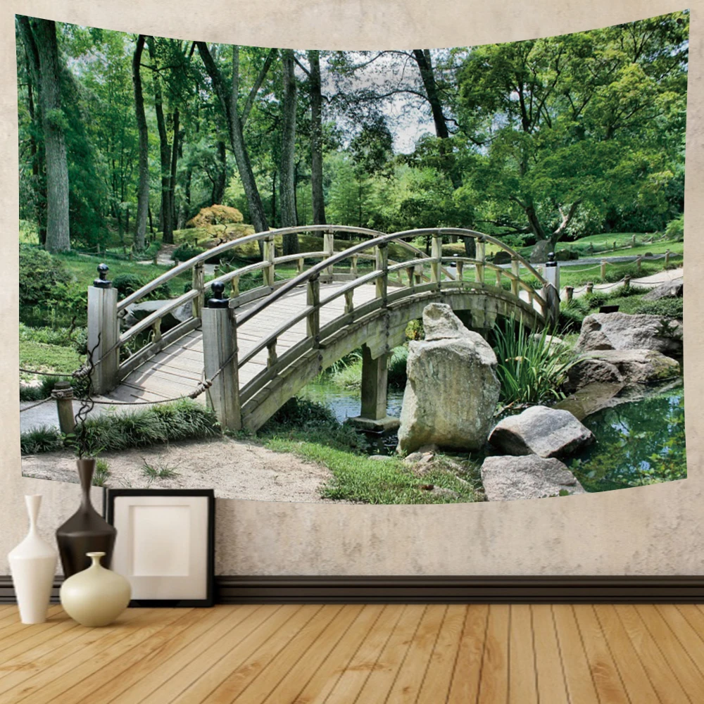 Laeacco 3D Printed Natural Landscape Tapestry Forest Wooden Bridge Big Size Wall Cover Decor Bohe Mandala Blankets Bed Sheet
Laeacco 3D Printed Natural Landscape Tapestry Forest Wooden Bridge Big Size Wall Cover Decor Bohe Mandala Blankets Bed Sheet