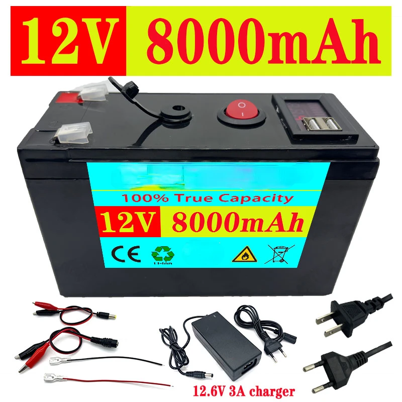 18650 литиевая батарея 12 В 8000 мАч портативный распылитель 5 в 12,6 а USB DC в 3 а зарядное устройство для коляски роликовый затвор аудио Резервная мо...
18650 литиевая батарея 12 В 8000 мАч портативный распылитель 5 в 12,6 а USB DC в 3 а зарядное устройство для коляски роликовый затвор аудио Резервная мо...