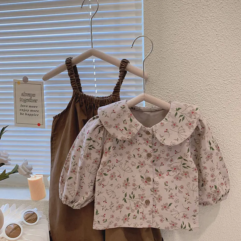 Girls Children Sets New Spring Autumn Two Piece Set Girl Baby Korea Strap Pants Fragmented Flowers Shirt Vintage Stripe
Girls Children Sets New Spring Autumn Two Piece Set Girl Baby Korea Strap Pants Fragmented Flowers Shirt Vintage Stripe