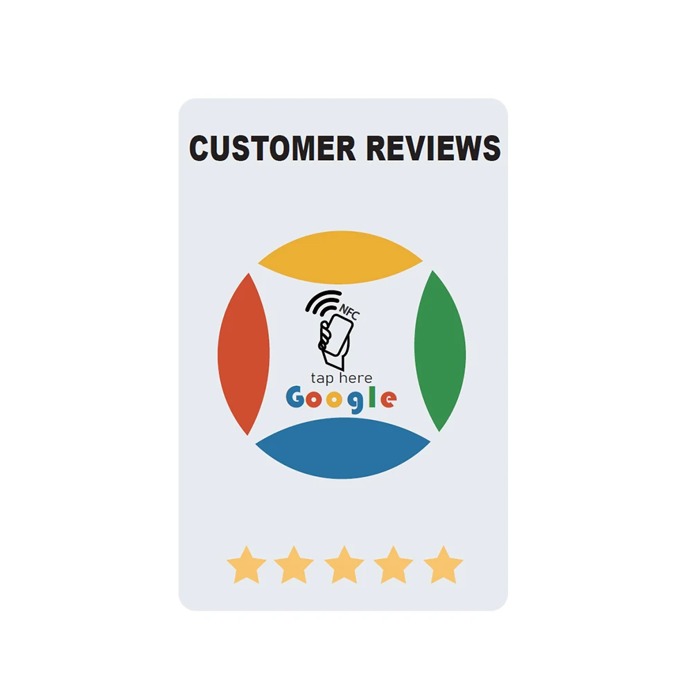 Google Review Card Increase Your Reviews Universal NFC Cards 
Google Review Card Increase Your Reviews Universal NFC Cards