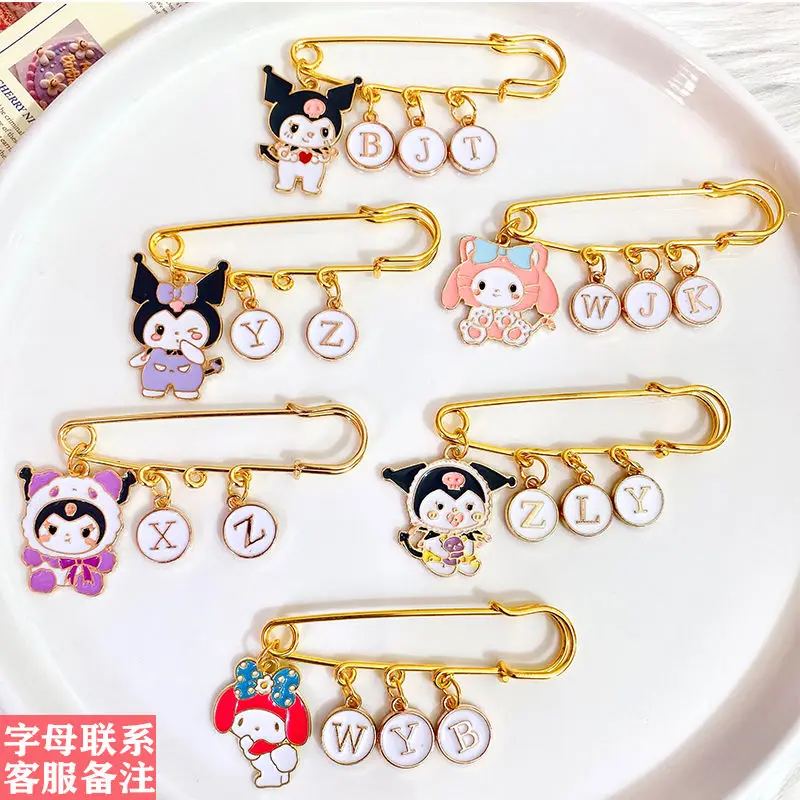 Kawaii Sanrioed Anime Cartoon series mymelody Kuromi Cinnamoroll cute fashion Letters can be customized brooch jewelry smal gift
Kawaii Sanrioed Anime Cartoon series mymelody Kuromi Cinnamoroll cute fashion Letters can be customized brooch jewelry smal gift