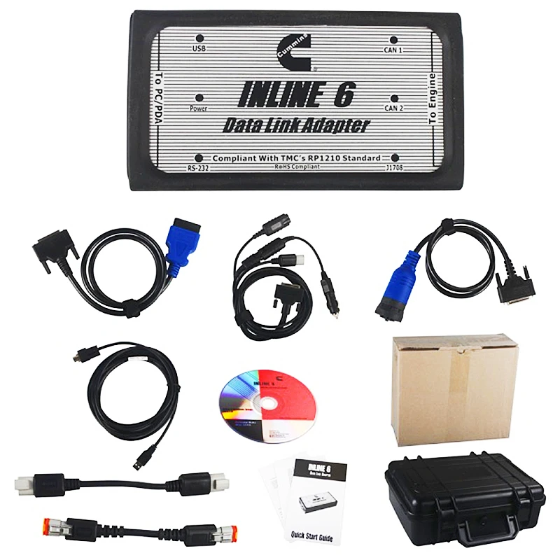 NEW INLINE 6 Data Link Adapter for Cummins Truck Scanner Heavy Duty Insite v7.62 Data Link Adapter Diesel Truck Diagnostic Tool
NEW INLINE 6 Data Link Adapter for Cummins Truck Scanner Heavy Duty Insite v7.62 Data Link Adapter Diesel Truck Diagnostic Tool