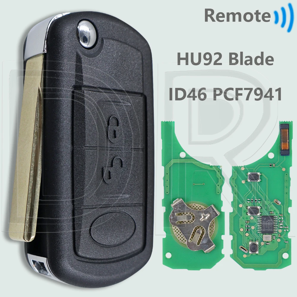 DR ID46 PCF7941 315/433 МГц аккумуляторная батарея HU101/HU92 откидной автомобильный дистанционный ключ для Land Rover Range Rover Sport Discovery 3
DR ID46 PCF7941 315/433 МГц аккумуляторная батарея HU101/HU92 откидной автомобильный дистанционный ключ для Land Rover Range Rover Sport Discovery 3