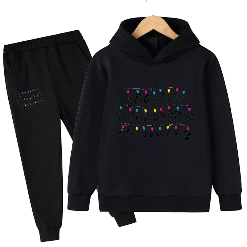 Kawaii Kids Stranger Things 4 Hoodies Sets Boys Girls Long-sleeved Sweatshirts And Long Trousers 2PCS/outfits Hellfire Club Suit
Kawaii Kids Stranger Things 4 Hoodies Sets Boys Girls Long-sleeved Sweatshirts And Long Trousers 2PCS/outfits Hellfire Club Suit