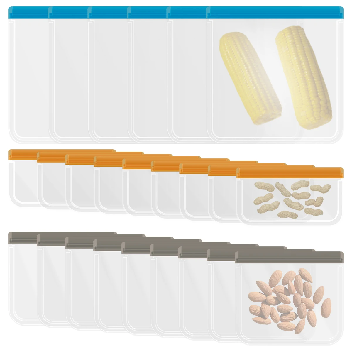 24 Pcs Dishwasher Safe Reusable Food Storage Bags Leak Proof Reusable Snack Bags Practical Reusable Sandwich Bags Practical
24 Pcs Dishwasher Safe Reusable Food Storage Bags Leak Proof Reusable Snack Bags Practical Reusable Sandwich Bags Practical