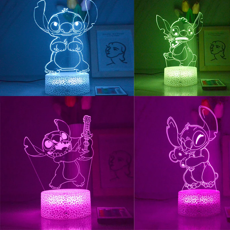 Disney Anime Stitch 16 Color 3D Night Light LED Luminous Table Light Desktop Bedside Atmosphere Light Christmas Toy Gift
Disney Anime Stitch 16 Color 3D Night Light LED Luminous Table Light Desktop Bedside Atmosphere Light Christmas Toy Gift