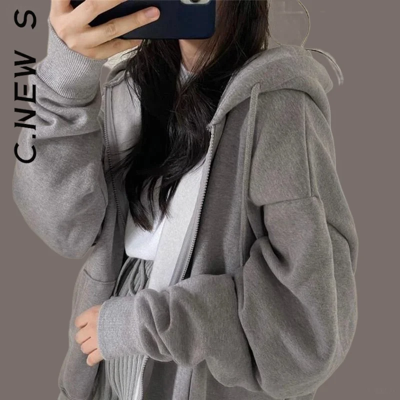 C.New S Women Sweatshirt New Hoodies Jacket Warm Sweatshirt Loose Punk Women's Sweater Vintage Casual Clothes Female
C.New S Women Sweatshirt New Hoodies Jacket Warm Sweatshirt Loose Punk Women's Sweater Vintage Casual Clothes Female