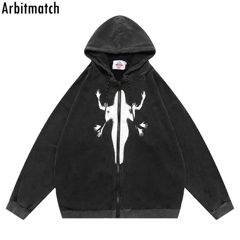 Vintage Men Hoodie Sweatshirt Hip Hop Ghost Printed Zipper Distressed Washed Hooded Sweatshirt 2023 Harajuku Punk Gothic Jacket
Vintage Men Hoodie Sweatshirt Hip Hop Ghost Printed Zipper Distressed Washed Hooded Sweatshirt 2023 Harajuku Punk Gothic Jacket