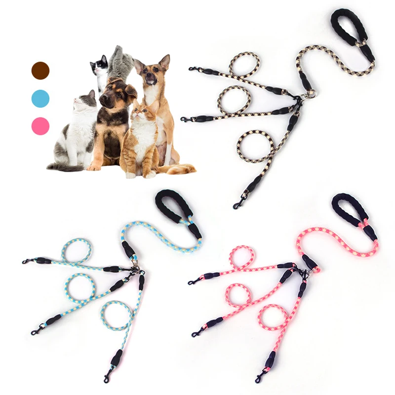 3 in 1 Traction Rope Heavy Duty Triple Pet Dogs Leash With Nylon Soft Handle For Walking Dog Coupler Leash Splitter Triple
3 in 1 Traction Rope Heavy Duty Triple Pet Dogs Leash With Nylon Soft Handle For Walking Dog Coupler Leash Splitter Triple
